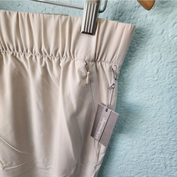 Soft surroundings side zip pock wide leg slit cropped minimalist lagenlook pants - Picture 6 of 16